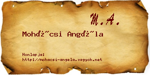 Mohácsi Angéla névjegykártya